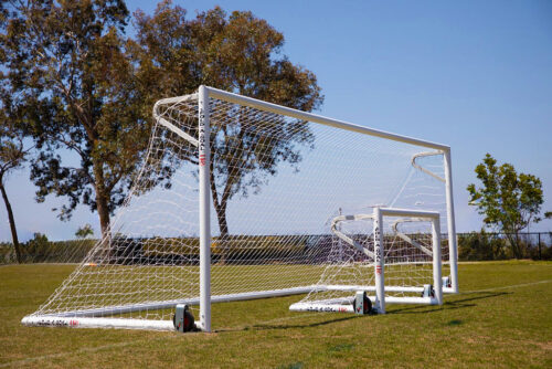 6'6" x 18'6" Deluxe European Aluminum Goal (PAIR)