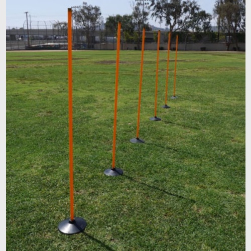 Weighted Rubber Base Agility Poles