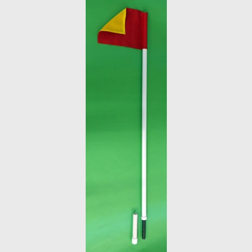 Spring Base Permanent Corner Flags with Ground Sleeves